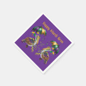 Festive Louisiana Pelican Mardi Gras Servet (Hoek)