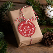 Festive Love & Joy Prettige feestdagen Persoonlijk Bedankjes Labels