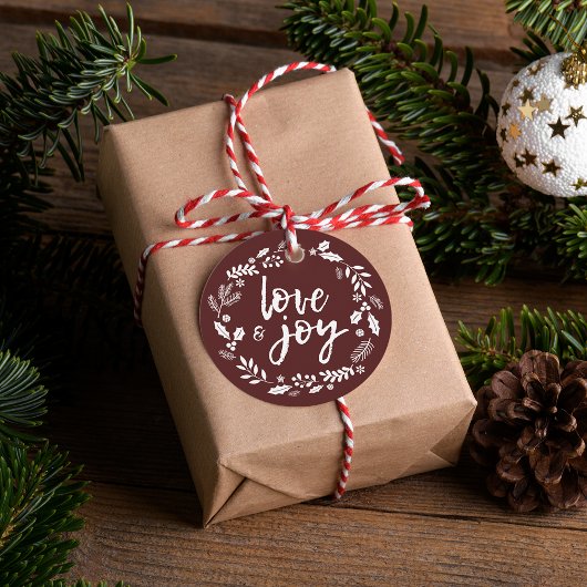 Festive Love & Joy Prettige feestdagen Persoonlijk Bedankjes Labels