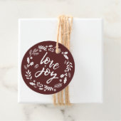 Festive Love & Joy Prettige feestdagen Persoonlijk Bedankjes Labels (In situ)