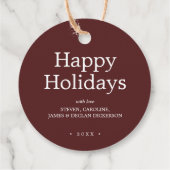 Festive Love & Joy Prettige feestdagen Persoonlijk Bedankjes Labels (Achterkant)