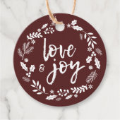 Festive Love & Joy Prettige feestdagen Persoonlijk Bedankjes Labels (Voorkant)