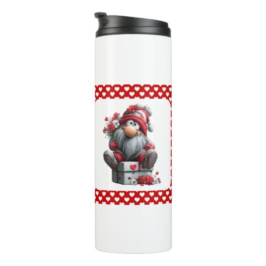 Festive Love Messenger Gnome Thermosbeker (Geroteerd rechts)