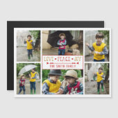 Festive Love, Peace, Joy | Zes fotocollage (Voorkant / Achterkant)