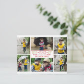 Festive Love, Peace, Joy | Zes fotocollage Briefkaart (Staand voorkant)