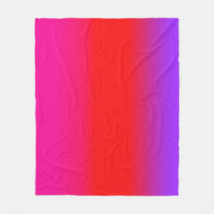 Festive Magenta Red Paars Ombre Fleece Deken