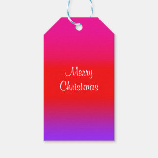 Festive Magenta Red Paars Ombre Gradiëntpatroon Cadeaulabel