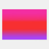 Festive Magenta Red Paars Ombre Gradiëntpatroon Inpakpapier Vel (Voorkant 3)