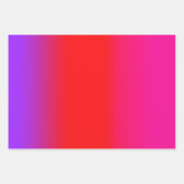 Festive Magenta Red Paars Ombre Gradiëntpatroon Inpakpapier Vel (Voorkant)