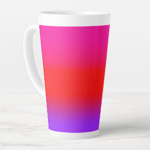 Festive Magenta Red Paars Ombre Gradiëntpatroon Latte Mok