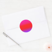 Festive Magenta Red Paars Ombre Gradiëntpatroon Ronde Sticker (Envelop)