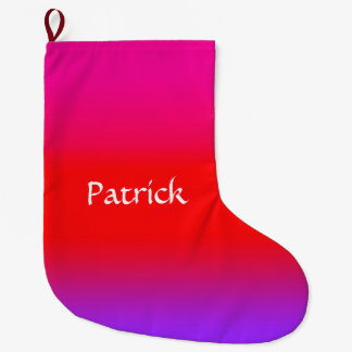 Festive Magenta Red Paars Ombre Grote Kerstsok