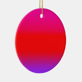 Festive Magenta Red Paars Ombre Keramisch Ornament (Rechts)
