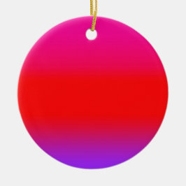 Festive Magenta Red Paars Ombre Keramisch Ornament