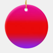 Festive Magenta Red Paars Ombre Keramisch Ornament (Achterkant)