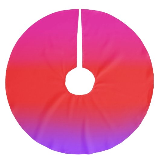 Festive Magenta Red Paars Ombre Kerstboom Rok (Voorkant)