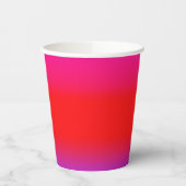 Festive Magenta Red Paars Ombre Papieren Bekers (Links)