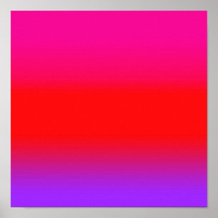 Festive Magenta Red Paars Ombre Poster