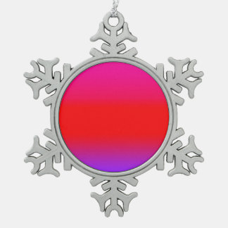 Festive Magenta Red Paars Ombre Tin Sneeuwvlok Ornament