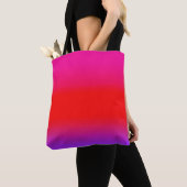 Festive Magenta Red Paars Ombre Tote Bag (Dichtbij)