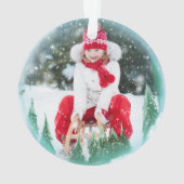 Festive Magical Winter Snow Wereldbol Multiple Pho Ornament (achterkant)