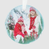 Festive Magical Winter Snow Wereldbol Multiple Pho Ornament (voorkant)