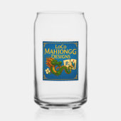 Festive Mahjong Pint Glasses  Blikvorm Glas (Voorkant)