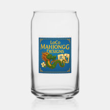 Festive Mahjong Pint Glasses 