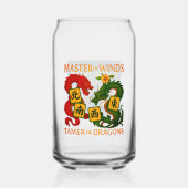 Festive Mahjong Pint Glasses  Blikvorm Glas (Achterkant)