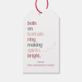 Festive Making Spirits Bright Christmas Gift Tag Cadeaulabel