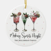 Festive Making Spirits Bright Christmas Keramisch Ornament (Voorkant)