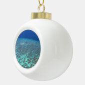 Festive Maldives Ocean Reefs Custom Keramische Bal Ornament (Rechts)
