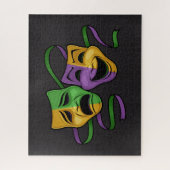 Festive Mardi Gras Happy And Sad Theater Masks Legpuzzel (Verticaal)