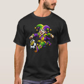Festive Mardi Gras Soccer Jester 67 T-shirt (Voorkant)