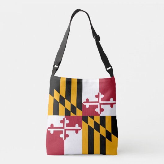 Festive Maryland State Flag Crossbody Tas (Achterkant)