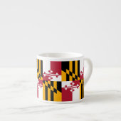 Festive Maryland State Flag Espresso Kop (Voorkant rechts)