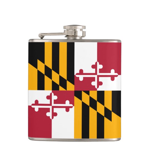 Festive Maryland State Flag Heupfles (Voorkant)