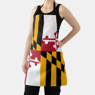 Festive Maryland State Flag Schort