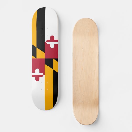 Festive Maryland State Flag Skateboard (Voorkant)
