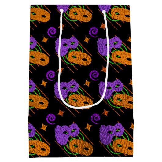 Festive Masquerade Maskers Medium Gift Bag Medium Cadeauzakje (Achterkant)