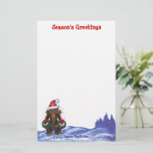 Festive Mastodon Briefpapier (Staand voorkant)