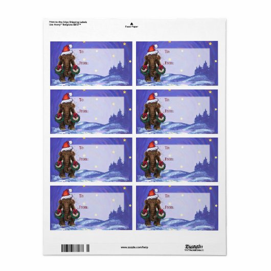 Festive Mastodon Etiket (Full Sheet)