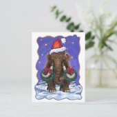 Festive Mastodon Feestdagenkaart (Staand voorkant)