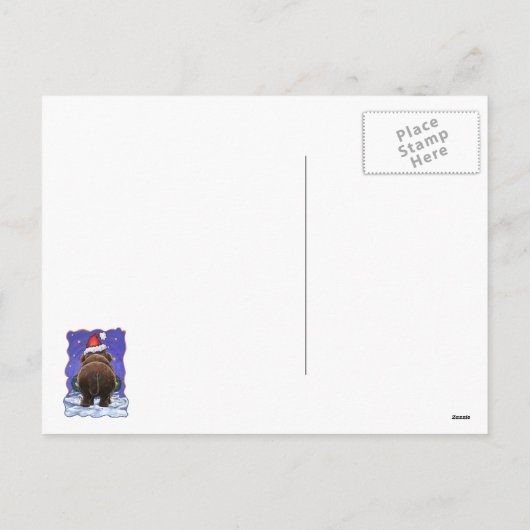 Festive Mastodon Feestdagenkaart (Achterkant)