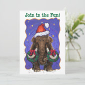 Festive Mastodon Kaart (Staand voorkant)