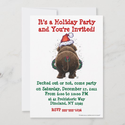 Festive Mastodon Kaart (Achterkant)