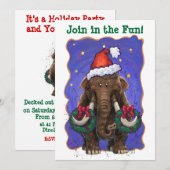 Festive Mastodon Kaart (Voorkant / Achterkant)