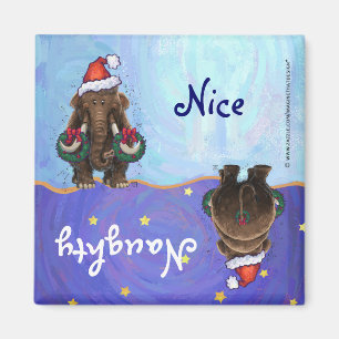 Festive Mastodon Naughty Nice Magneet