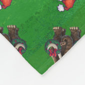 Festive Mastodon on Green Fleece Deken (Hoek)