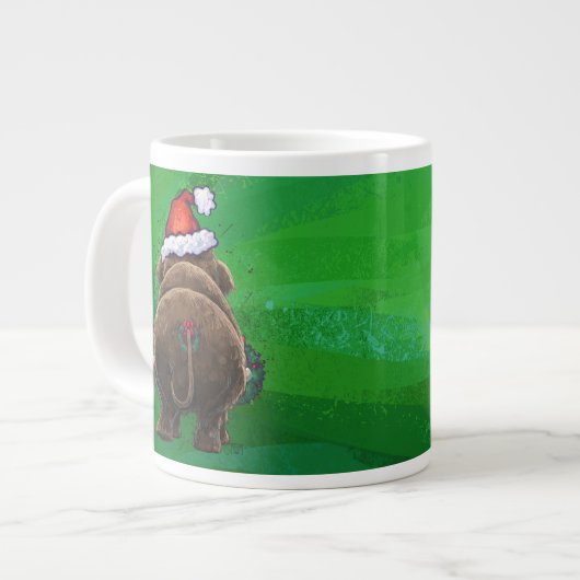 Festive Mastodon on Green Grote Koffiekop (Links)